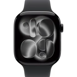 Apple Watch S11 2025 Aluminium 46mm Diamantschwarz (Sportarmband schwarz) S/M