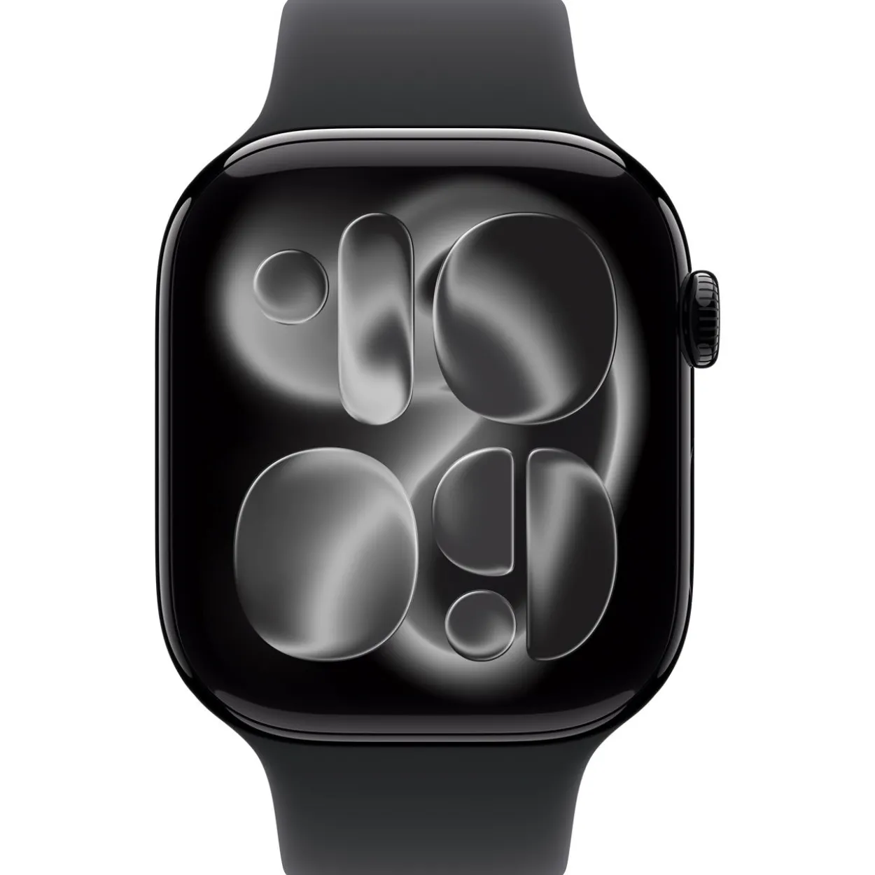 Apple Watch S11 2025 Aluminium 46mm Diamantschwarz (Sportarmband schwarz) S/M