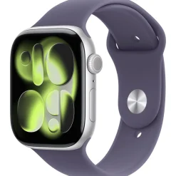 Apple Watch S11 2025 Aluminium 46mm Silber (Sportarmband nebelviolett) S/M
