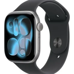 Apple Watch S11 2025 Aluminium 46mm Space Grau (Sportarmband schwarz) S/M