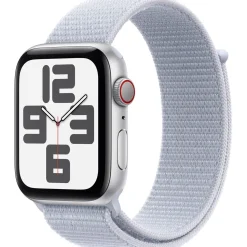 APPLE WATCH SE CELL 44MM SILVER W. BLUE CLOUD SPORT LOOP