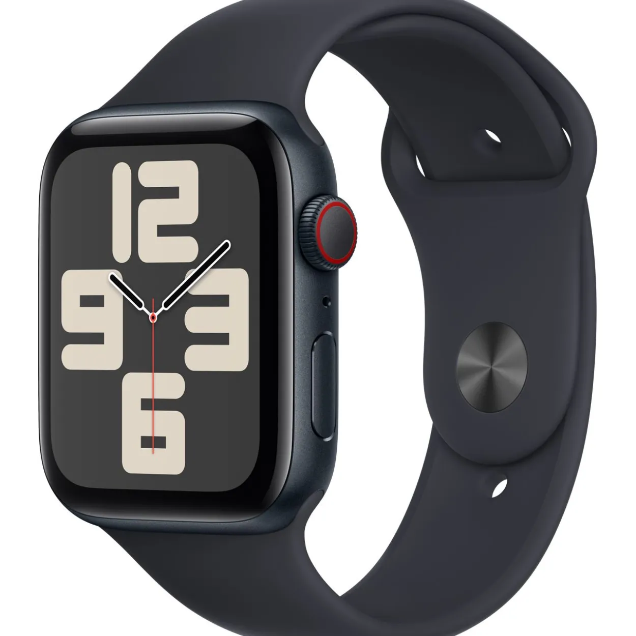 Apple Watch SE GPS + Cellular 44mm Midnight Aluminium Case with Midnight Sport Band - M/L