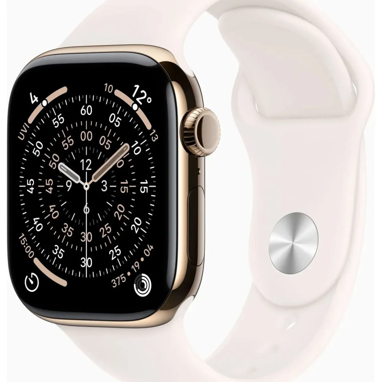 Apple Watch S11 Titan Gold Cellular 42mm (Sportarmband blassrosa) S/M