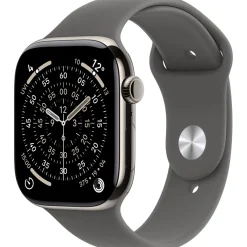 Apple Watch S11 2025 Titan Natur Cellular 46mm (Sportarmband steingrau) S/M