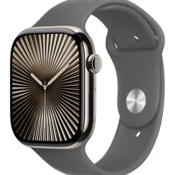 Apple Watch S10 Titan Natur Cellular 46mm (Sportarmband steingrau) S/M