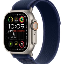 Apple Watch Ultra 2 GPS + Cellular 49mm Natural Titanium Case with Blue Trail Loop - S/M