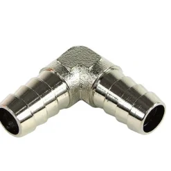Aquatuning 10mm (3/8") 90° Schlauchverbinder - Messing vernickelt EOL/ wird gefertigt