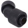 Aquatuning 13/10mm (10x1,5mm) Anschraubtülle 45° drehbar G1/4 - gerändelt - schwarz matt
