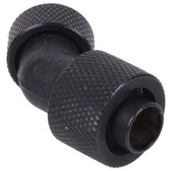 Aquatuning 13/10mm (10x1,5mm) Anschraubtülle 45° drehbar G1/4 - gerändelt - schwarz matt
