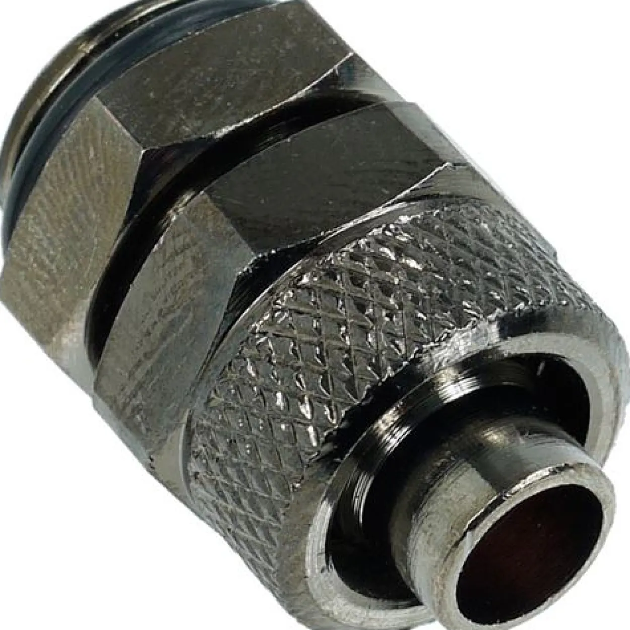 Aquatuning 11/8mm (8x1,5mm) Anschraubtülle G1/4 - schwarz nickel