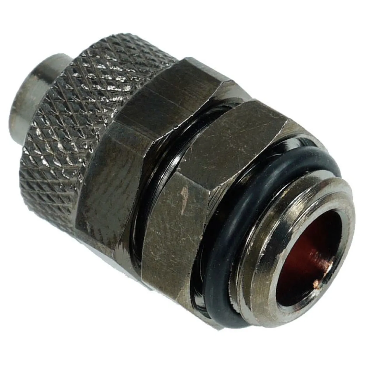 Aquatuning 11/8mm (8x1,5mm) Anschraubtülle G1/4 - schwarz nickel