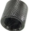 Aquatuning Muffe G1/4 zu G1/4 - gerändelt - black nickel