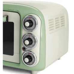 Ariete Mini-Backofen Vintage Green (weiß/hellgrün, 1.380 Watt, 18 Liter)