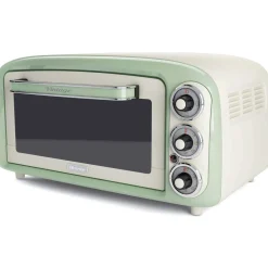 Ariete Mini-Backofen Vintage Green (weiß/hellgrün, 1.380 Watt, 18 Liter)