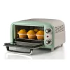 Ariete Mini-Backofen Vintage Green (weiß/hellgrün, 800 Watt, 10 Liter)