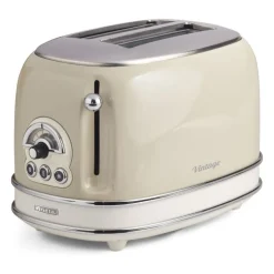 Ariete Vintage Toaster 155 (beige, 810 Watt, für 2 Scheiben Toast)