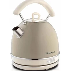 Ariete Vintage Wasserkocher Beige (beige, 2.000 Watt, 1,7 Liter)
