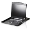 ATEN CL1000N DE Single Rail 19"-LCD-Konsole, 19" 1HE, DE-Layout (PS/2-USB, VGA)