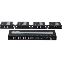 ATEN VS1824KIT Video-Splitter 4-fach 4K HDMI über Cat.6, mit Empfängern