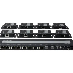 ATEN VS1828KIT Video-Splitter 8-fach 4K HDMI über Cat.6, mit Empfängern