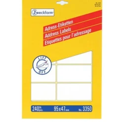 AVERY Zweckform 240 Adressetiketten 3350 weiß 95,0 x 47,0 mm