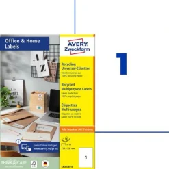AVERY Zweckform 10 Etiketten LR3478-10 weiß 210,0 x 297,0 mm