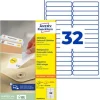 AVERY Zweckform 960 Etiketten L6031REV-25 weiß 96,0 x 16,9 mm