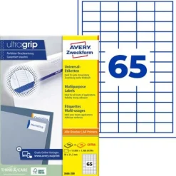 AVERY Zweckform 14.300 Etiketten 3666-200 weiß 38,0 x 21,2 mm