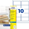 AVERY Zweckform 250 Folien-Versandetiketten J4722-25 transparent 96,0 x 50,8 mm