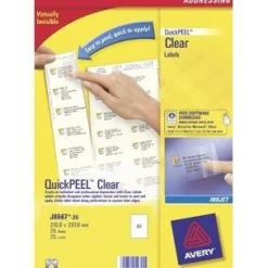 AVERY Zweckform 25 Folien-Versandetiketten J8567-25 transparent 210,0 x 297,0 mm