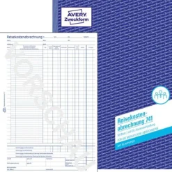 AVERY Zweckform Reisekostenabrechnung monatlich Formularbuch 741