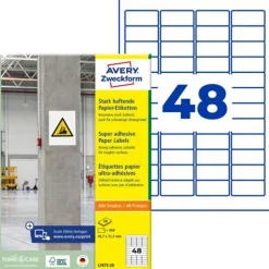 AVERY Zweckform Stark haftende Papier-Etiketten, 45,7x21,2mm