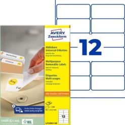 AVERY Zweckform Universal-Etiketten, 99,1 x 42,3 mm, weiß 1200