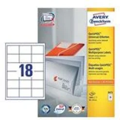 AVERY Zweckform Universal-Etiketten, 64 x 45 mm, weiß 1800