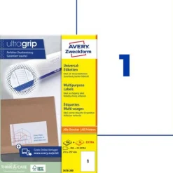 AVERY Zweckform Universal-Etiketten, 210 x 297 mm, weiß 200