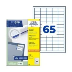 Avery Zweckform 3666 Universal-Etiketten 3.8x2.12 cm (100 Blatt (6500 Etiketten))