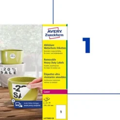 AVERY Zweckform wetterfeste Etiketten, Polyester 210 x 297 mm 20
