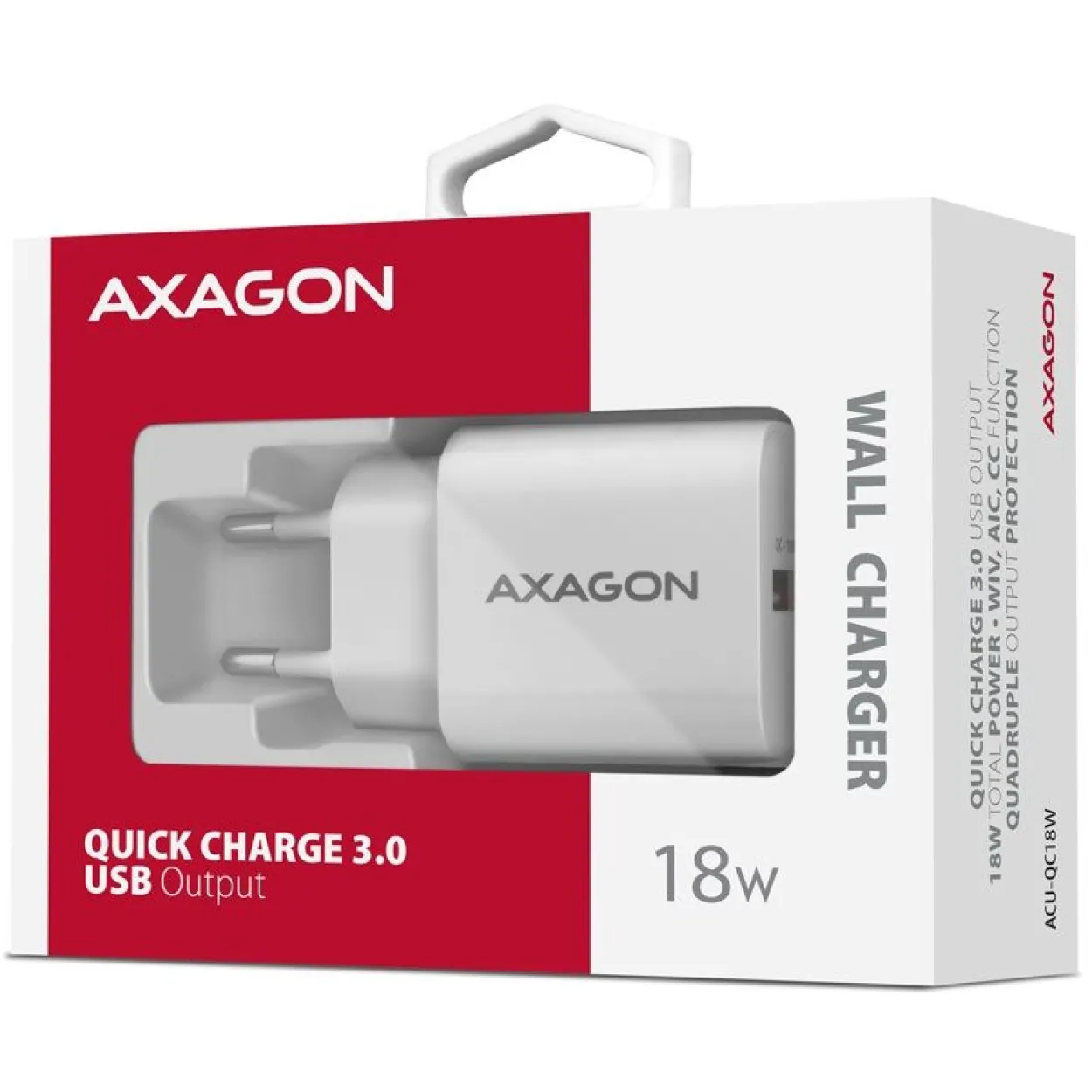 AXAGON ACU-QC18 Ladestecker, 18 W - weiß