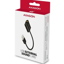 AXAGON ADA-12 USB 2.0, Stereo Audio Mini-Adapter, 15 cm Kabellänge