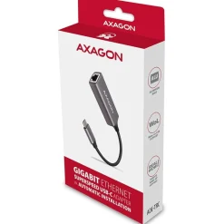 AXAGON ADE-TRC Gigabit Ethernet 10/100/1000 Adapter - USB 3.1 Typ C, Titangrau