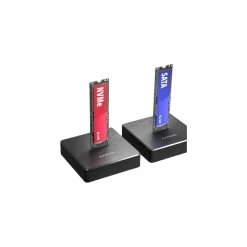 AXAGON ADSA-M2C Dual NVMe M.2 SSD-Dockingstation, USB-C 10 Gbit/s, Klonfunktion