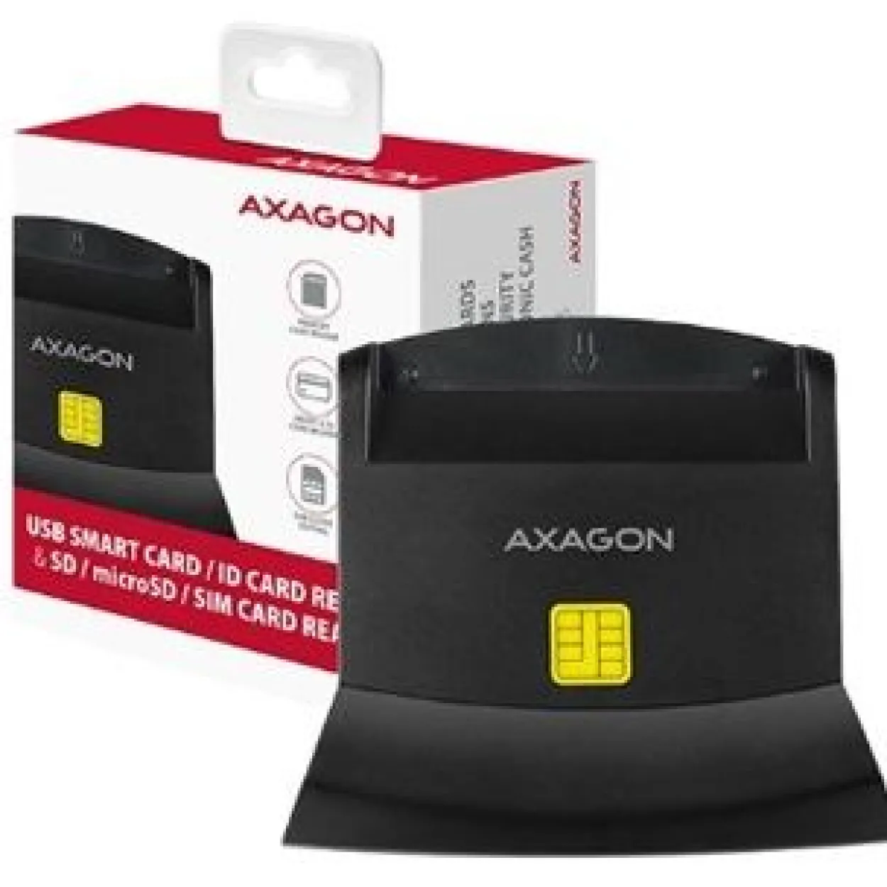 AXAGON CRE-SM2 USB Smart Card und SD/microSD/SIM Card Reader - USB 2.0