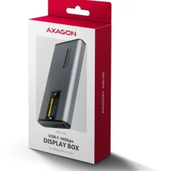 AXAGON EEM2-SD2 Externes M.2/SATA Gehäuse mit Display - grau