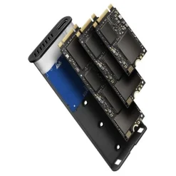 AXAGON EEM2-SG2 RAW BOX externes Gehäuse für M.2 SSDs USB-C 3.2 Gen 2 - silber