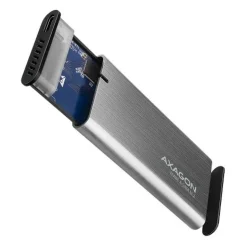 AXAGON EEM2-SG2 RAW BOX externes Gehäuse für M.2 SSDs USB-C 3.2 Gen 2 - silber