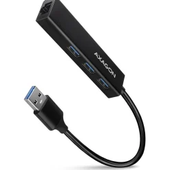 AXAGON HMA-GL3A Multiport-Hub, USB 3.0 Typ A, Gbit-LAN, 3x USB-A, microSD