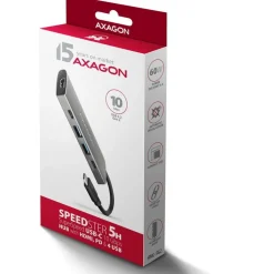AXAGON HMC-5G21 USB-HUB 2x USB-A + 2x USB-C + HDMI 4K/30Hz, USB-C 3.1 - 13cm