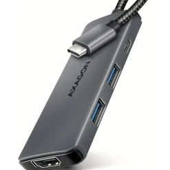 AXAGON HMC-5H8K 2x USB-A, 1x USB-C, 8K HDMI, USB 3.2 Gen 1 hub, PD 100W, 15cm USB-C cable