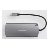 AXAGON HMC-6M2 Multiport-Hub, USB 3.0, M.2-SATA, HDMI, Gbit-LAN, 2x USB-A, 1x USB-C