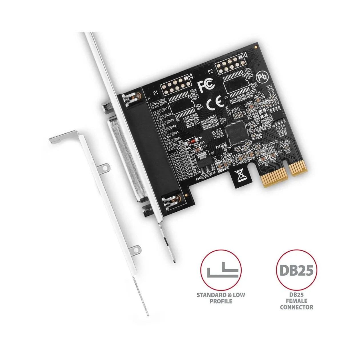 AXAGON PCEA-P1N PCIe-Adapter mit 1x Parallel-Ports - ASIX AX99100 Chipsatz